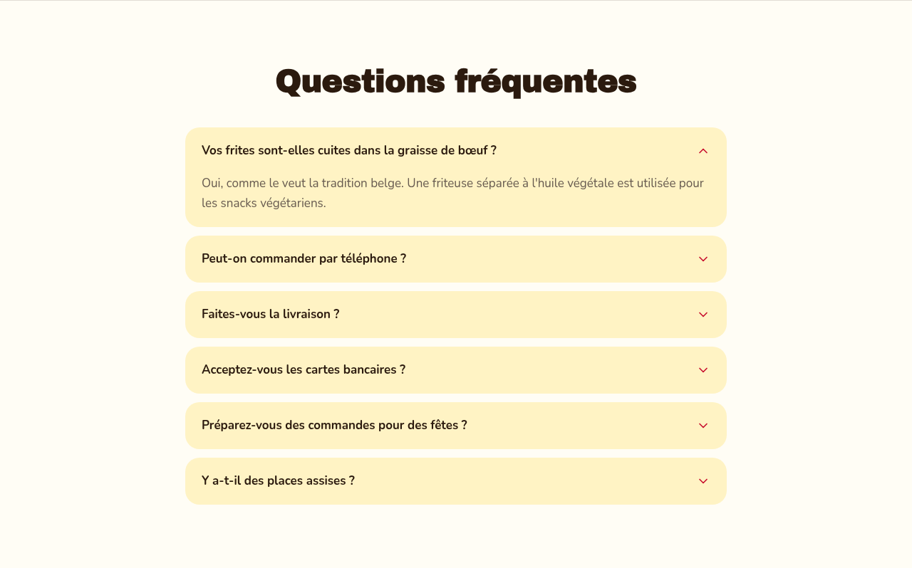 Des questions fréquentes en accordéon, une réponse ouverte.
