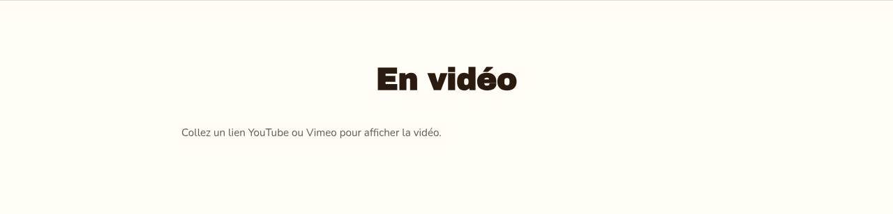 Une vidéo intégrée avec son titre et sa légende.